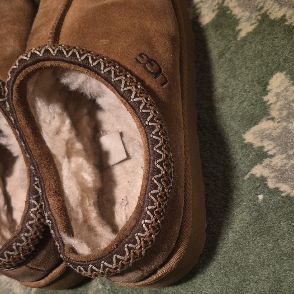 UGG Men's Brown Suede Shearling-Lined Slip-On Loafers - Picture 5 of 9